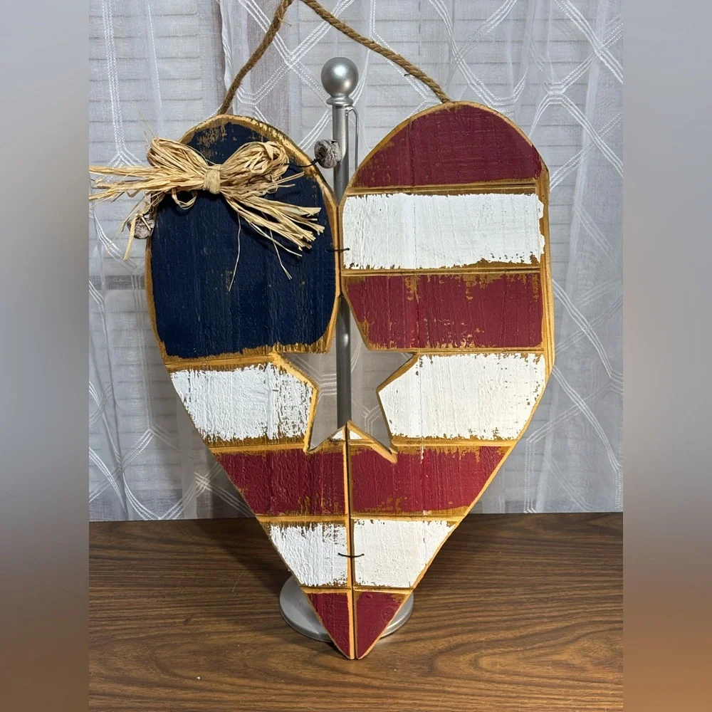 Heart-Shaped Flag Decor19” X 14”